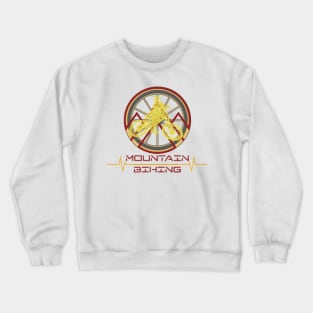 Mountain Biking Through The Woods Crewneck Sweatshirt